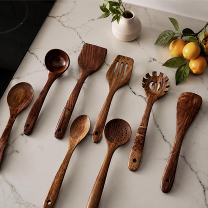 Non-Toxic | Teak Cooking Utensils | 50% OFF!